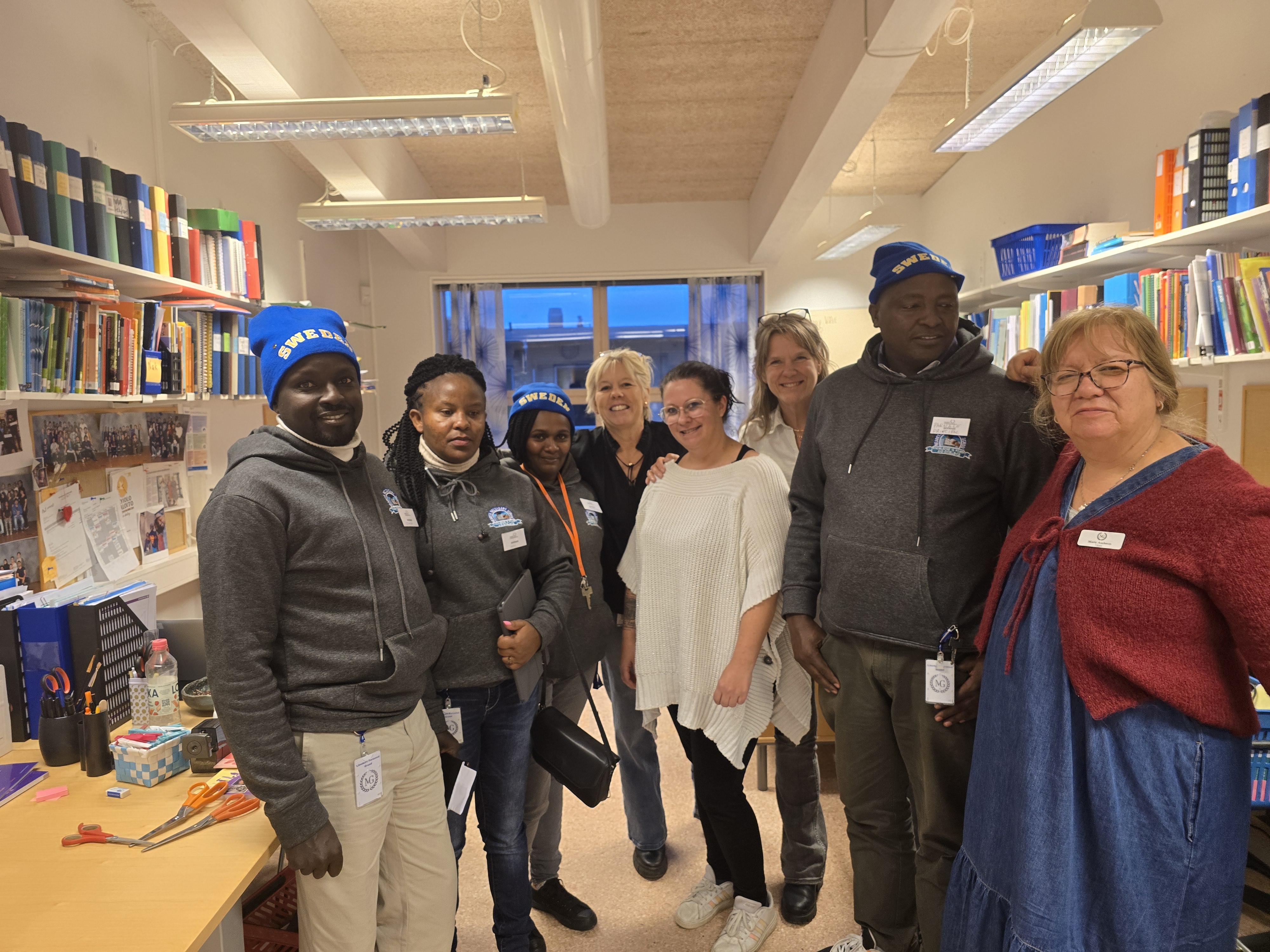 NKARETA TEAM IN SWEDEN MARKS GYMNASIESKOLA SCHOOL.